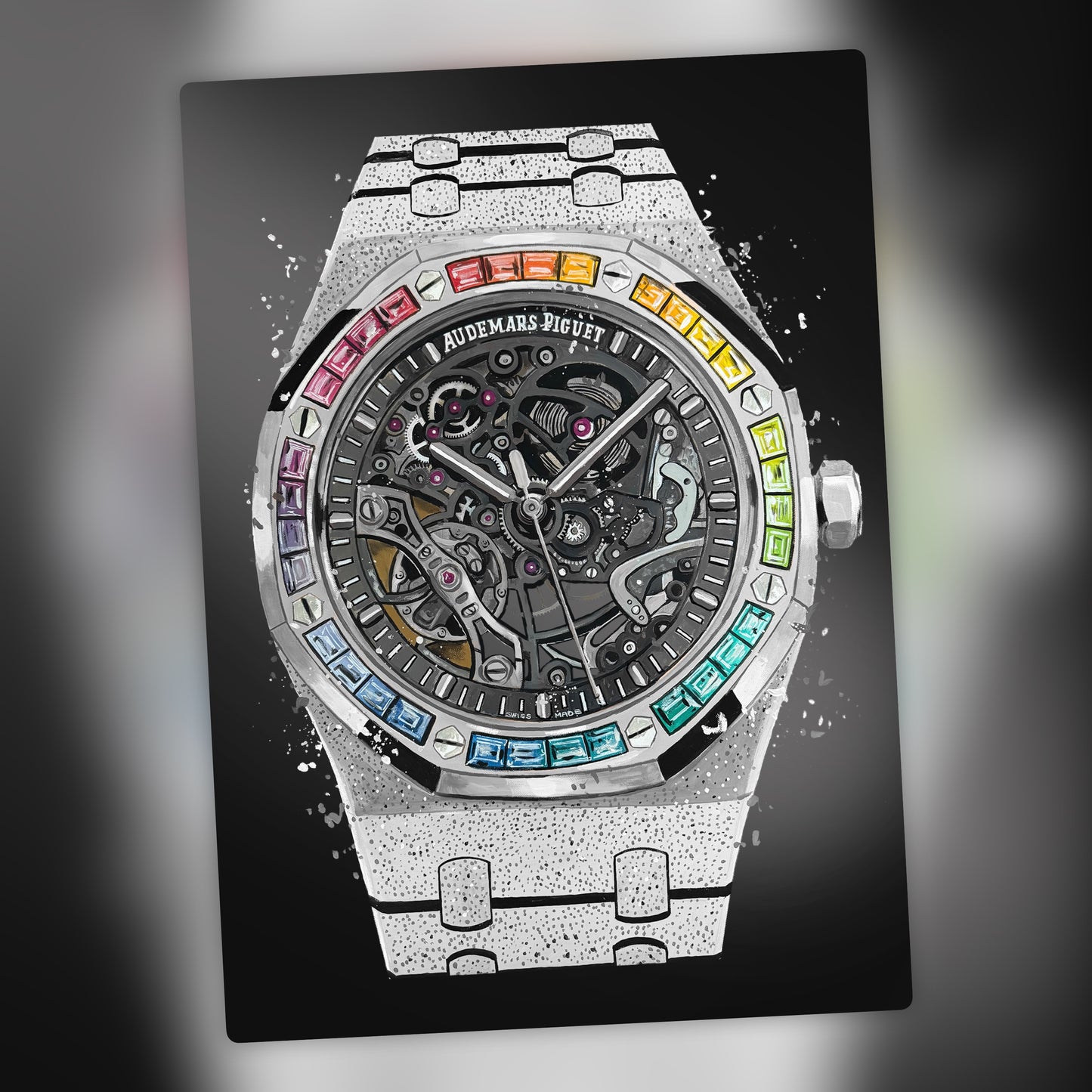AP Frosted Rainbow Print