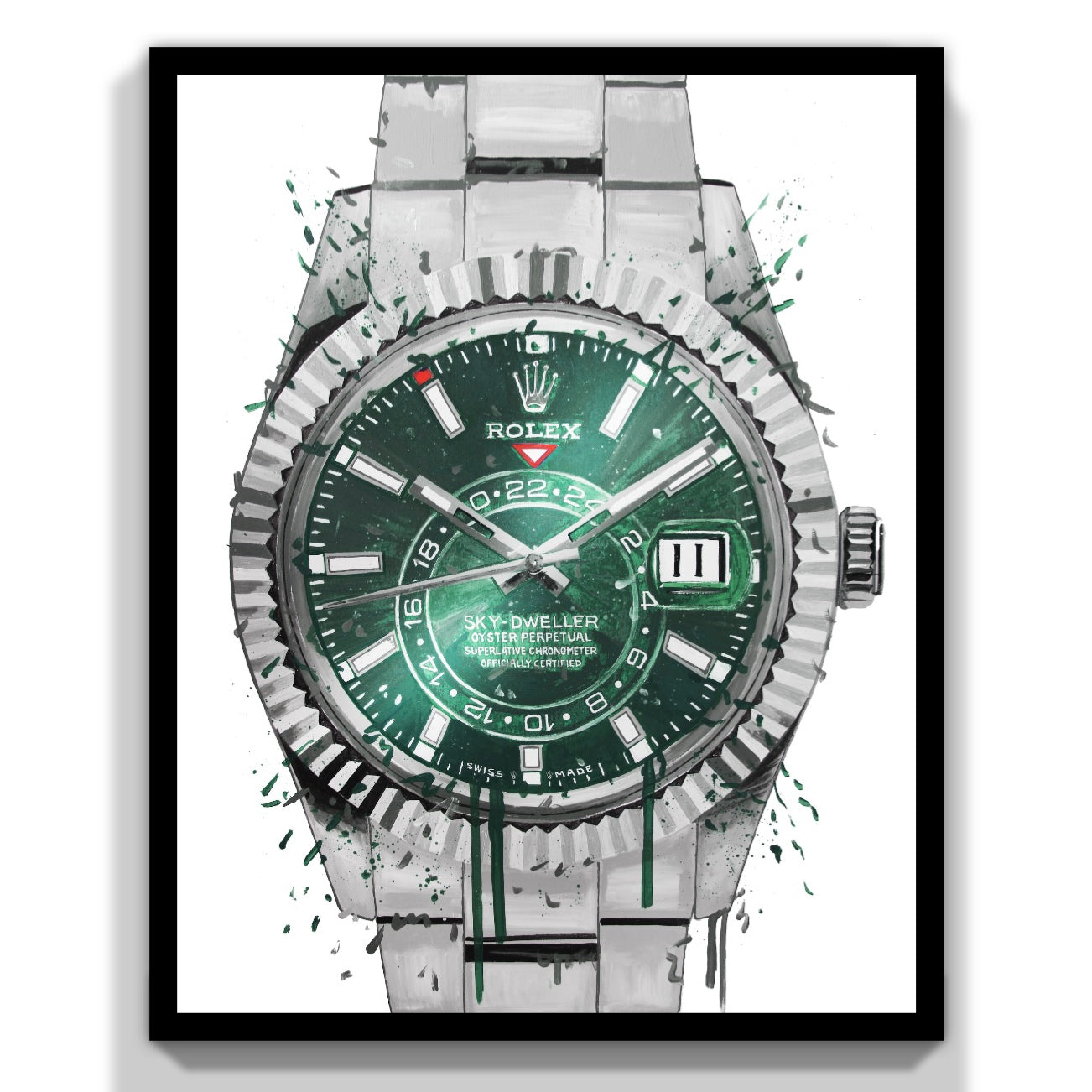 Skydweller Green Oyster Print