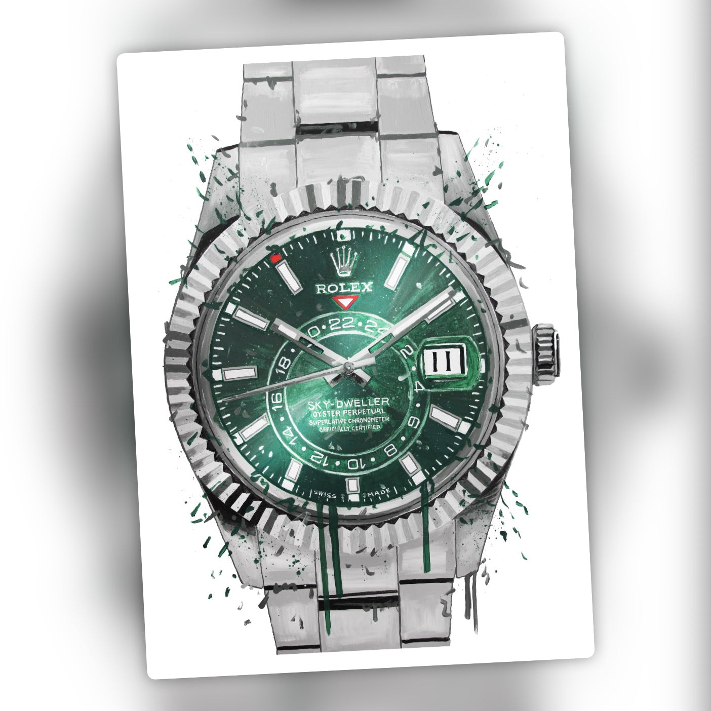 Skydweller Green Oyster Print