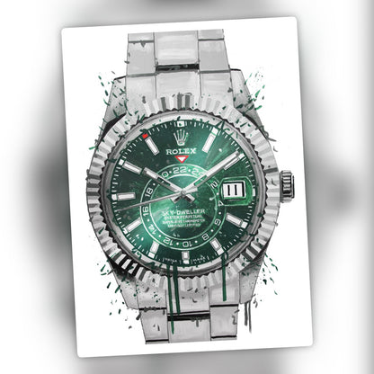 Skydweller Green Oyster Print