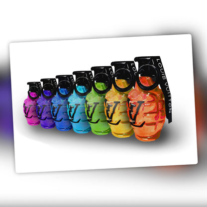 LV Rainbow Grenades Print