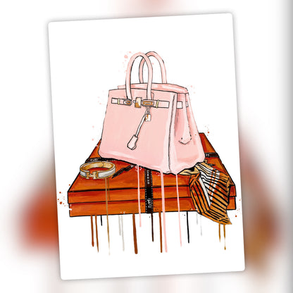 Birkin 25 Rose Sakura Print