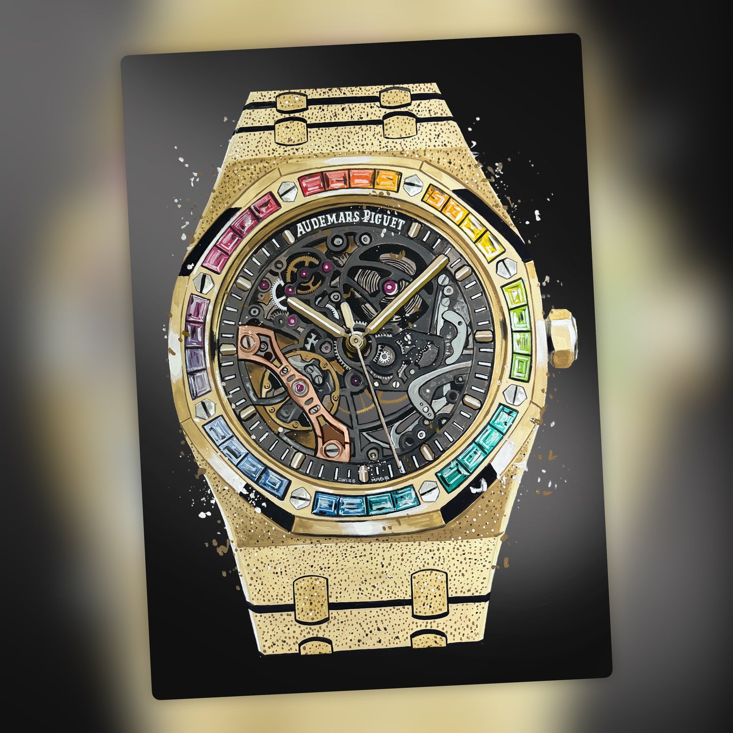 AP Frosted Rainbow Print