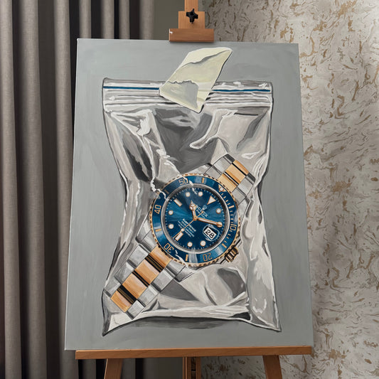 Bagged Bluesy Original Painting