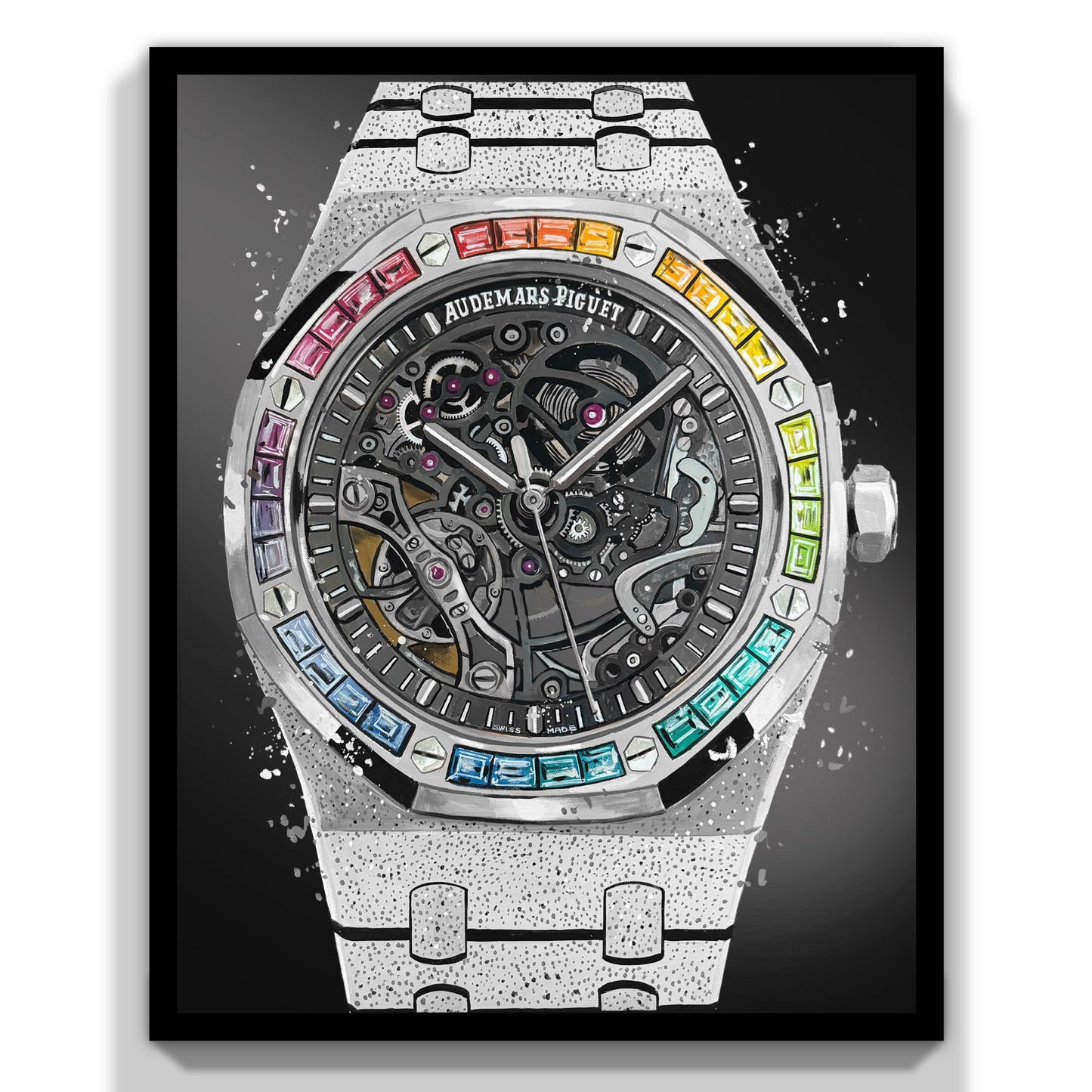 AP Frosted Rainbow Print