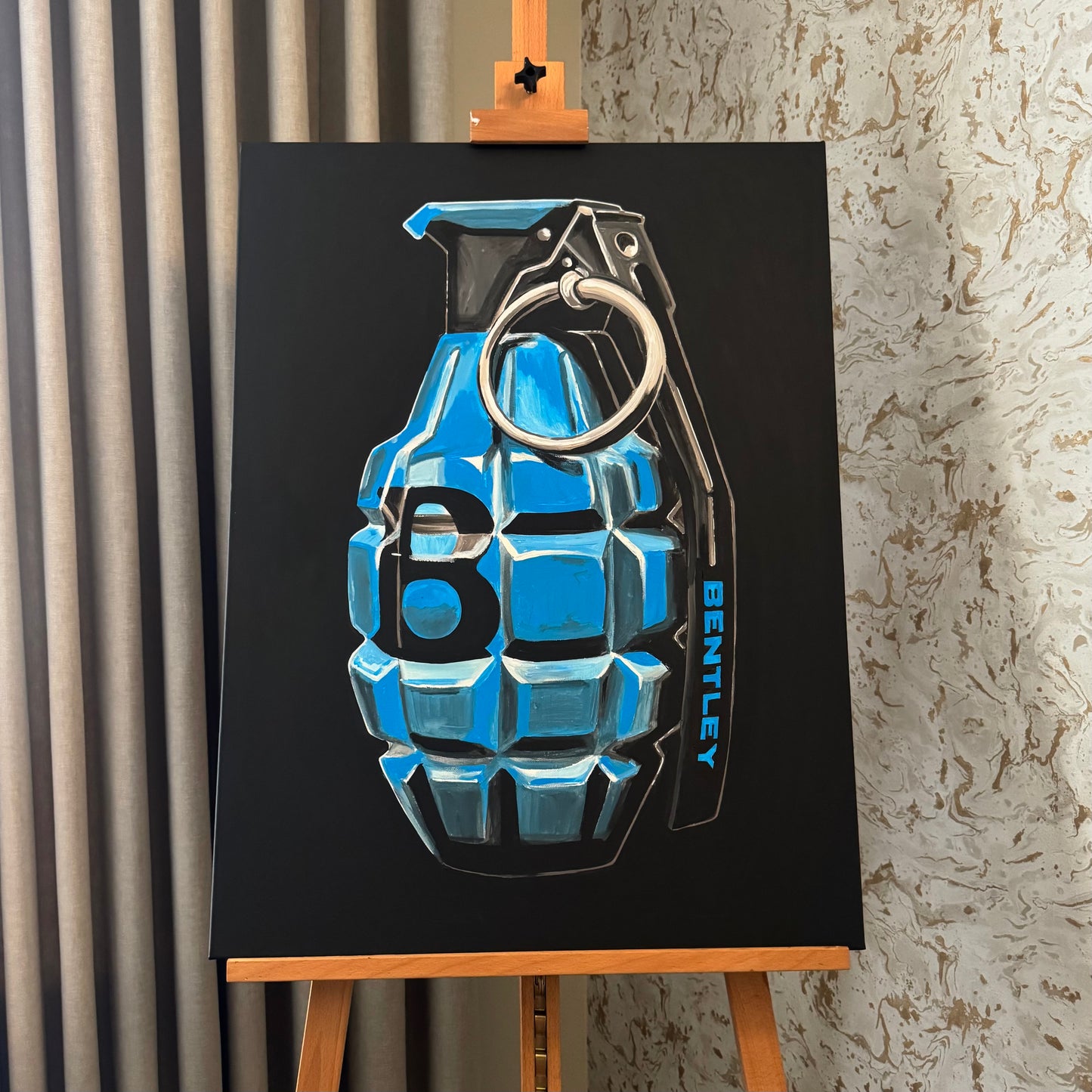 Bentley Grenade Original Painting