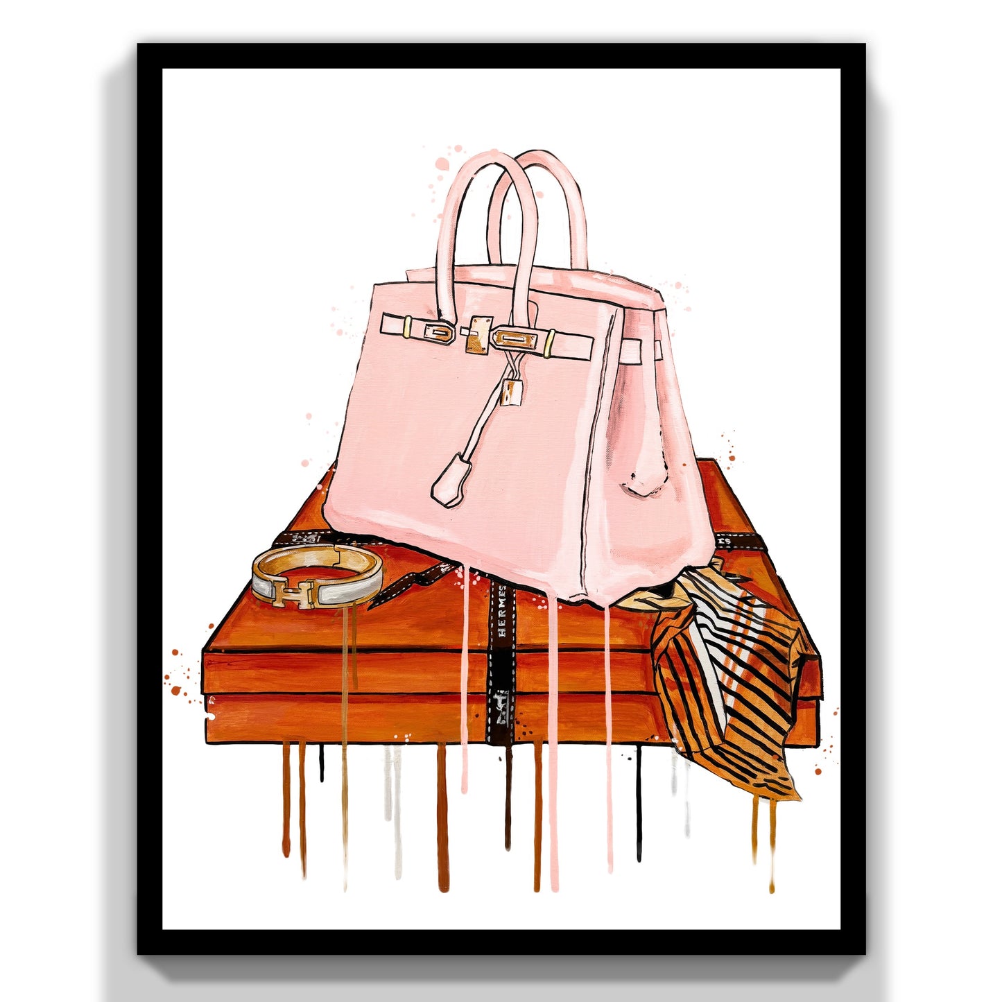 Birkin 25 Rose Sakura Print