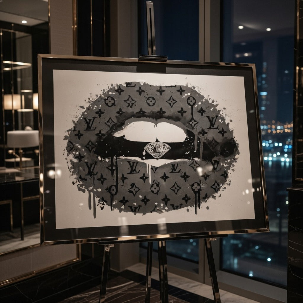 LV Diamond Lips Grey