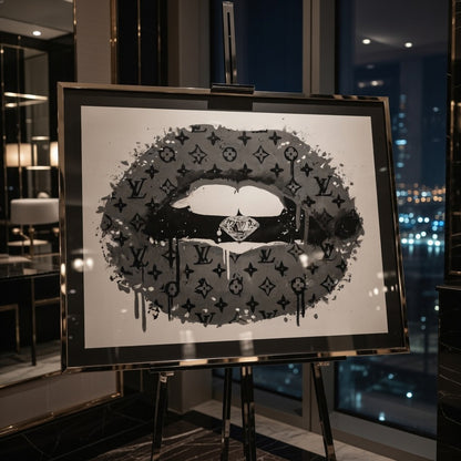 LV Diamond Lips Grey