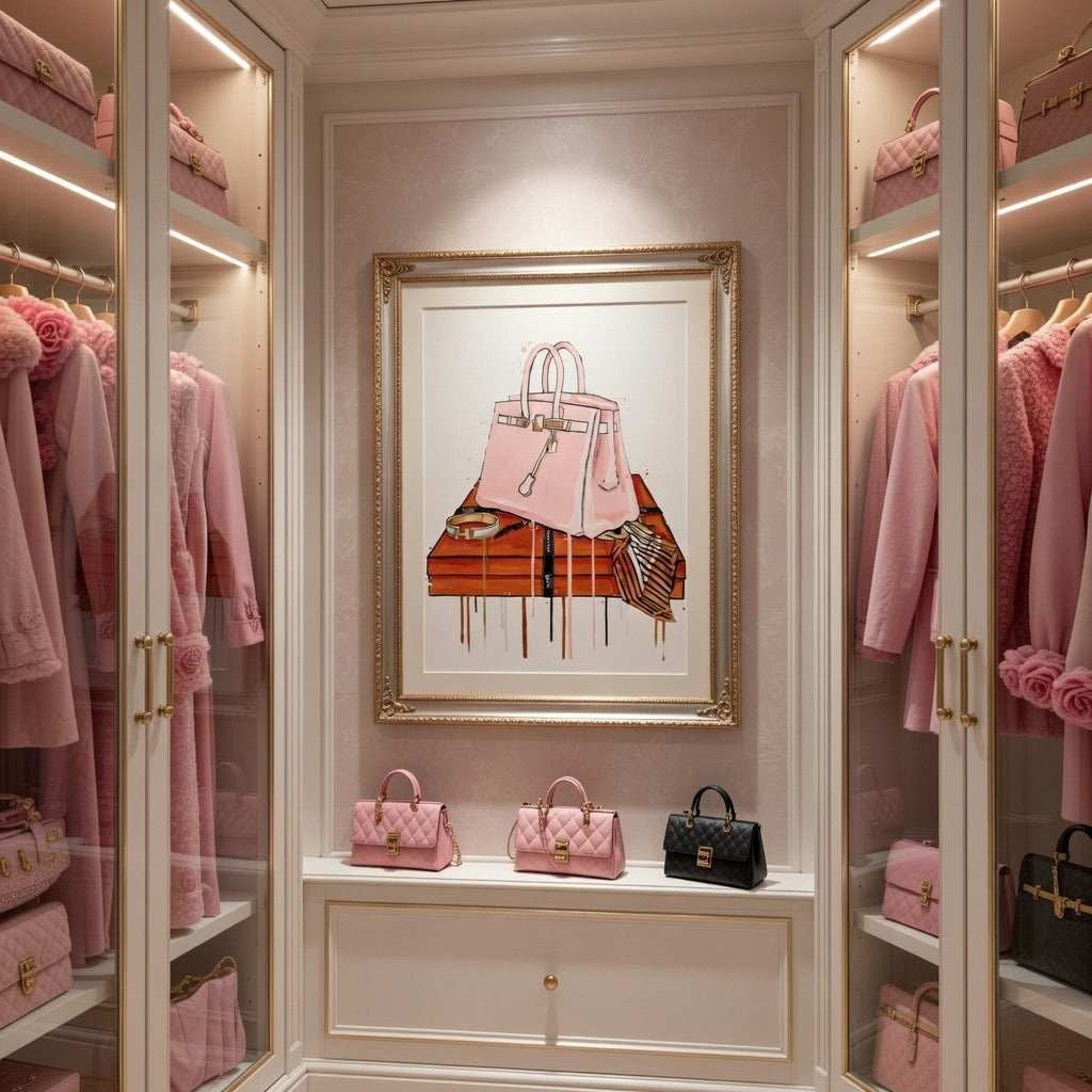 Birkin 25 Rose Sakura Print